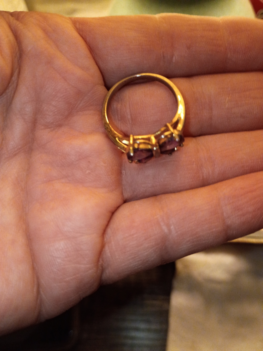 Amethyst Butterfly Gold Ring - Picture 3 of 4
